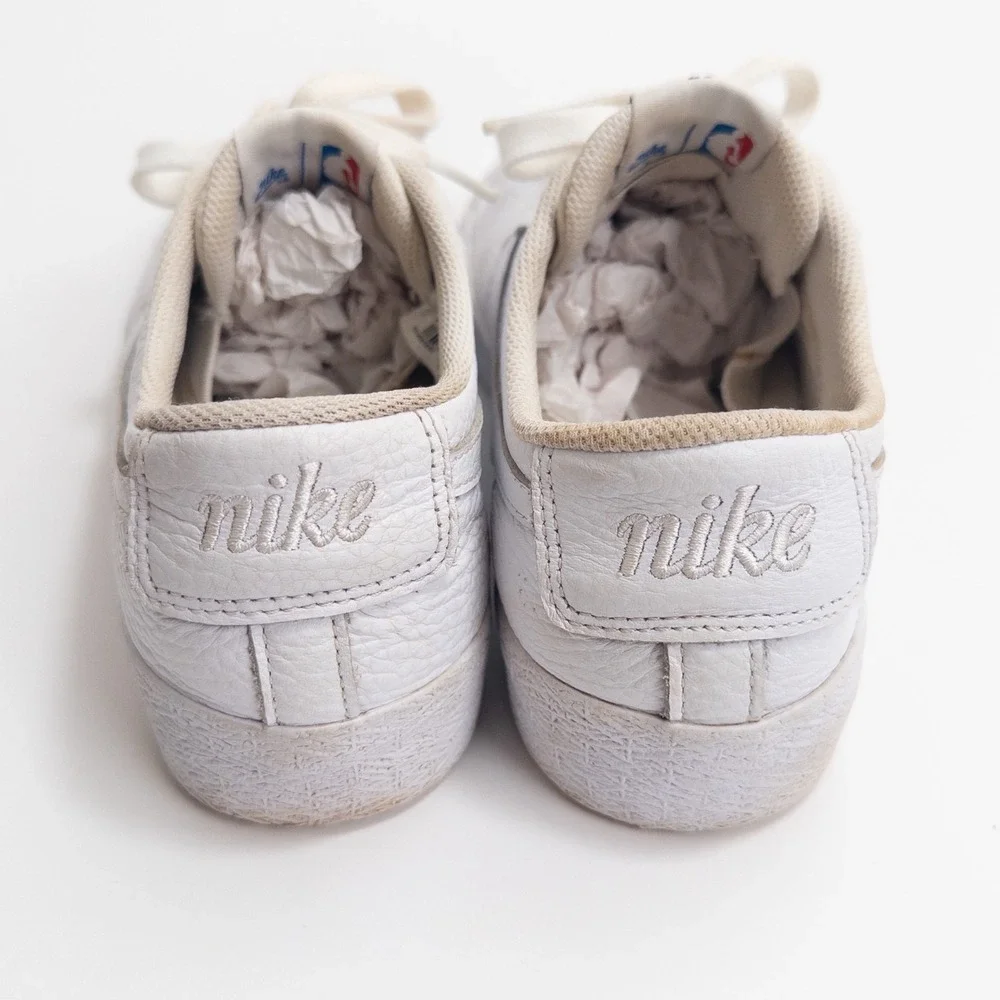 Nike SB Blazer Low AR1576-114 White‎ Leather Skate Shoes Men 8.5